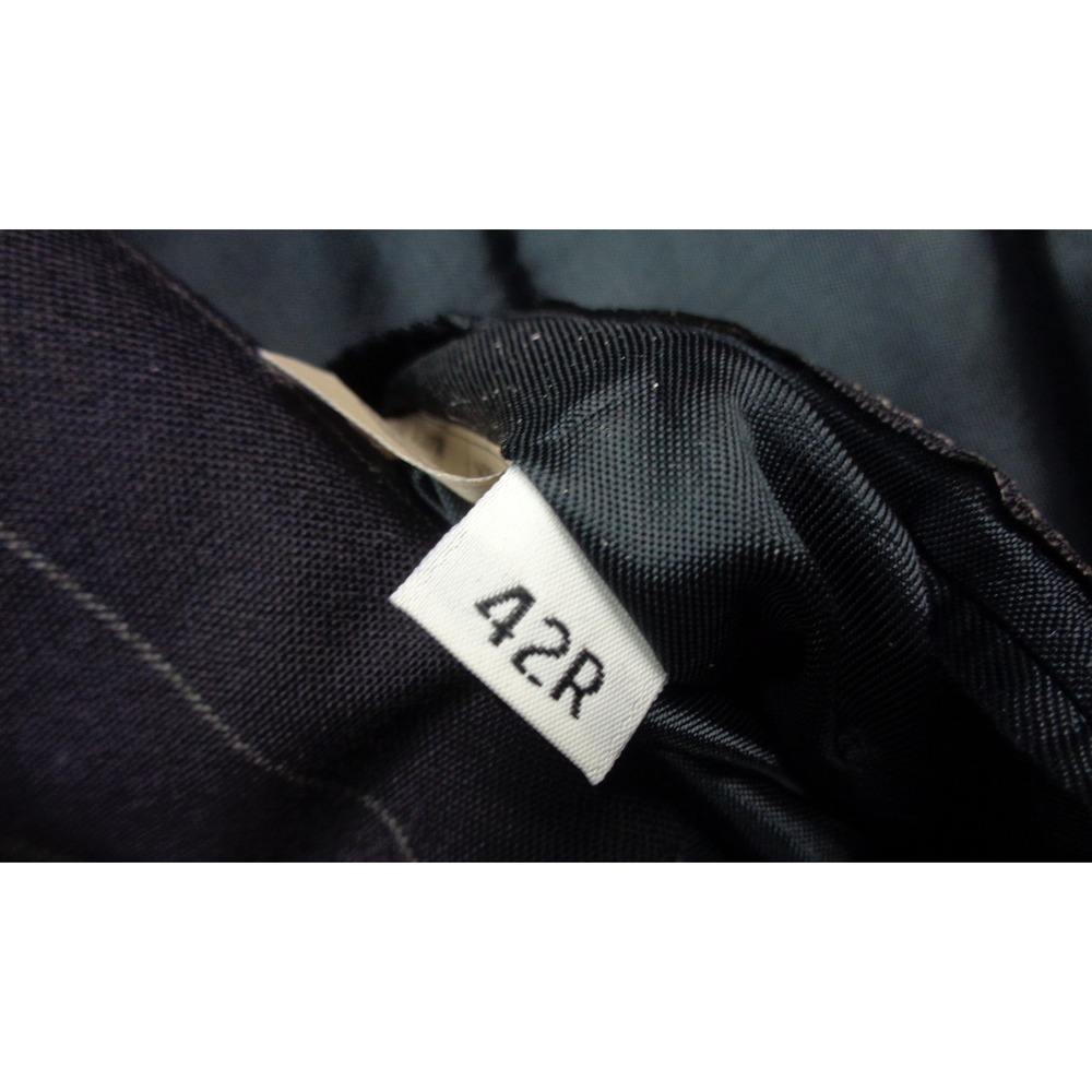 Burberry Virgin Wool Navy Blazer Size 42R Mens Jacket Pinstripe - Picture 4 of 15